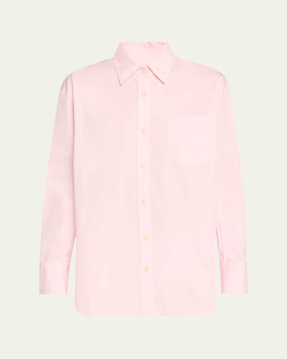 Oversized Button-Down Tunic Shirt